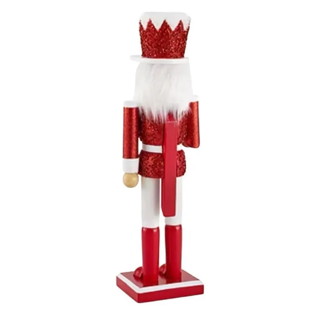 North Pole 14in Pepermint Staff Wood Christmas Solider Nutcracker Home Decor